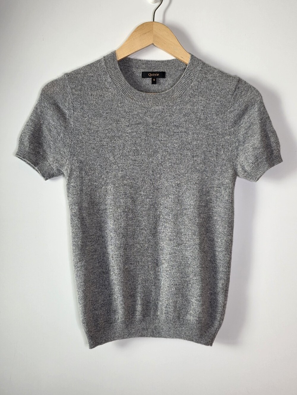 Quince Men's Short-Sleeve Crewneck Sweater - Gray